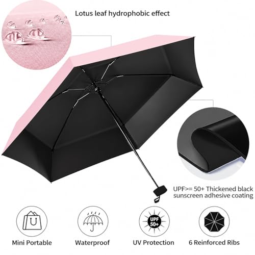 Image of Stylish UV Protection 3 Fold Umbrella for Men Women & Kids | Big Size Compact Travel Design with Windproof Frame and Carry Case