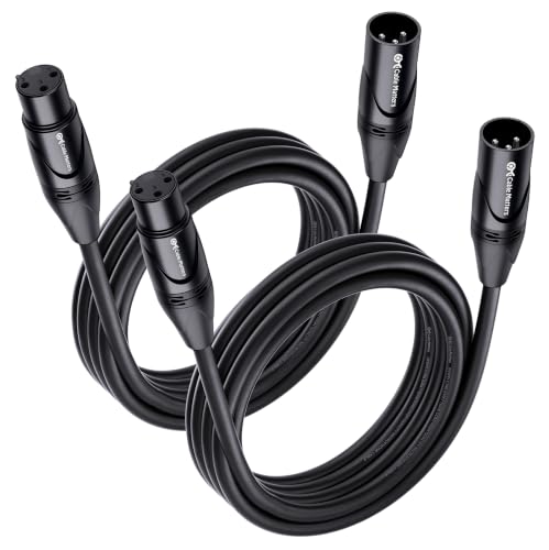 Cable Matters 2-Pack Premium XLR to XLR Cable, Microphone Cable, M-F, 15ft