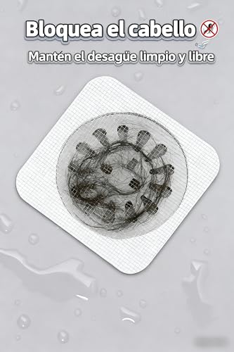 Miniatura 3 de 50 Piezas Rejilla Desague Ducha Desechable, Atrapa Pelos Ducha Adhesivo, Filtro Ducha Pelo Anti-Obstrucción Para Bañera, Lavabo Y Fregadero, 10 10 Cm