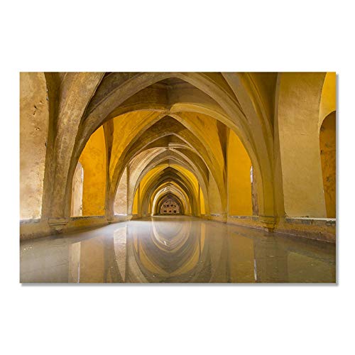 Affiche sur toile architecture 3D 70x100cm art mural moderne salon sans cadre