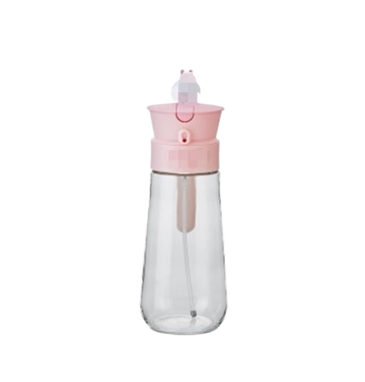 Ölsprüher Öl Sprühflasche 2 In 1 Olivenölspender Aus Glas Ohne Öl for Die Heißluftfritteuse, Grillöl-Sprühtopf Ölsprüher für Speiseöl(Pink)