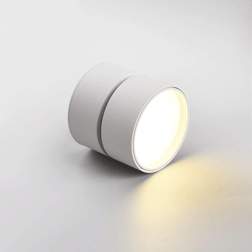 Faretti da soffitto a LED, da Parete, con Angolo Regolabile, per Interni, per Camera da Letto, Soggiorno, Cucina (7 W-3000 K)