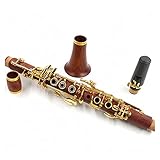Clarinet Clarinet Eb Tone Redwood Clarinet Good Sound Professional Clarinet (Color : Gold plated keys)