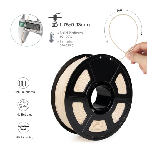 Image of iSANMATE ASA Filament 1.75mm Skin 1KG, UV & Weather Resistant 3D Printer Filament Perfect for Outdoor Functional Parts, Dimensional Accuracy + /- 0.02mm, 1kg Spool (2.2lbs)