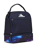 High Sierra Stacked Compartment Lunch Bag, Midnight Blue/Cosmos, One Size
