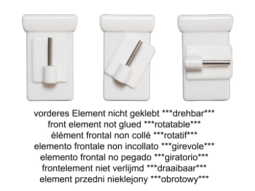 dekondo - 4x Fensterhaken Dekohaken Fensterclip für Fensterdekoration Weiß - Fensterdicke: 10-27mm UNIVERSAL – Ansicht 5