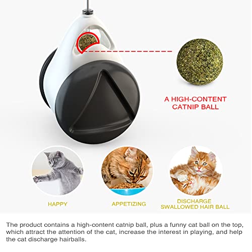 Brinquedos de gato para gatos de interior | Varinha automática de provocação de gatinho com catnip,Q