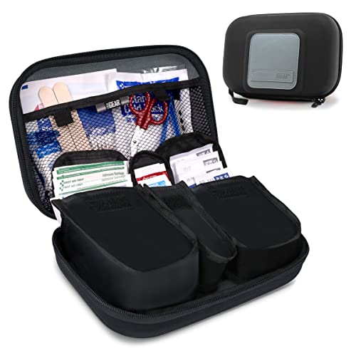 Image of USA Gear Travel Organizer Case for First-Aid Supplies - Organize Band-Aids, Bandages, Alcohol /Anti-Septic Pads, Safety Pins, Thermometers, Scissors, Ice-Packs, Heat Packs, etc. - First Aid Case Only
