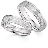 123traumringe 2x Trauringe/Eheringe Silber 925 in Juwelier-Qualität (Gravur/Ringmaßband/Etui/Nickelfrei)