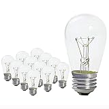 Feit String Light & Sign Replacement S14 Bulbs Incandescent 2,700K Clear 24-pack
