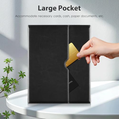 Image of DTTO for iPad Pro 13 Inch Case with Keyboard M5 /M4 2025 /2024, 7 Colors Backlit Wireless Detachable Keyboard Premium Leather Folio Cover with Pencil Holder & Pocket, Black