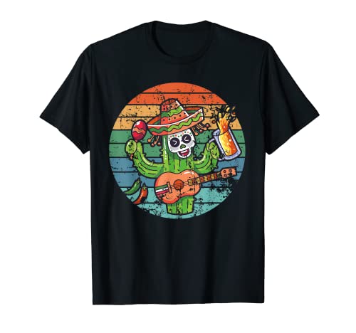 Mexico party mariachi guitar player skeleton cinco de mayo T-Shirt