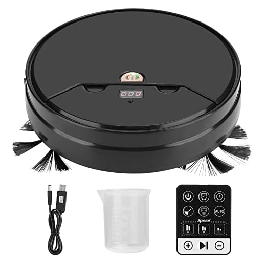 Robô Aspirador de Pó 3 Em 1 Robô Aspirador e Esfregão, Aspirador de Carpetes de Sucção Forte Silencioso, Aspirador de Pó Robótico de Controle Remoto - 7,3cm Ideal para (Preto)