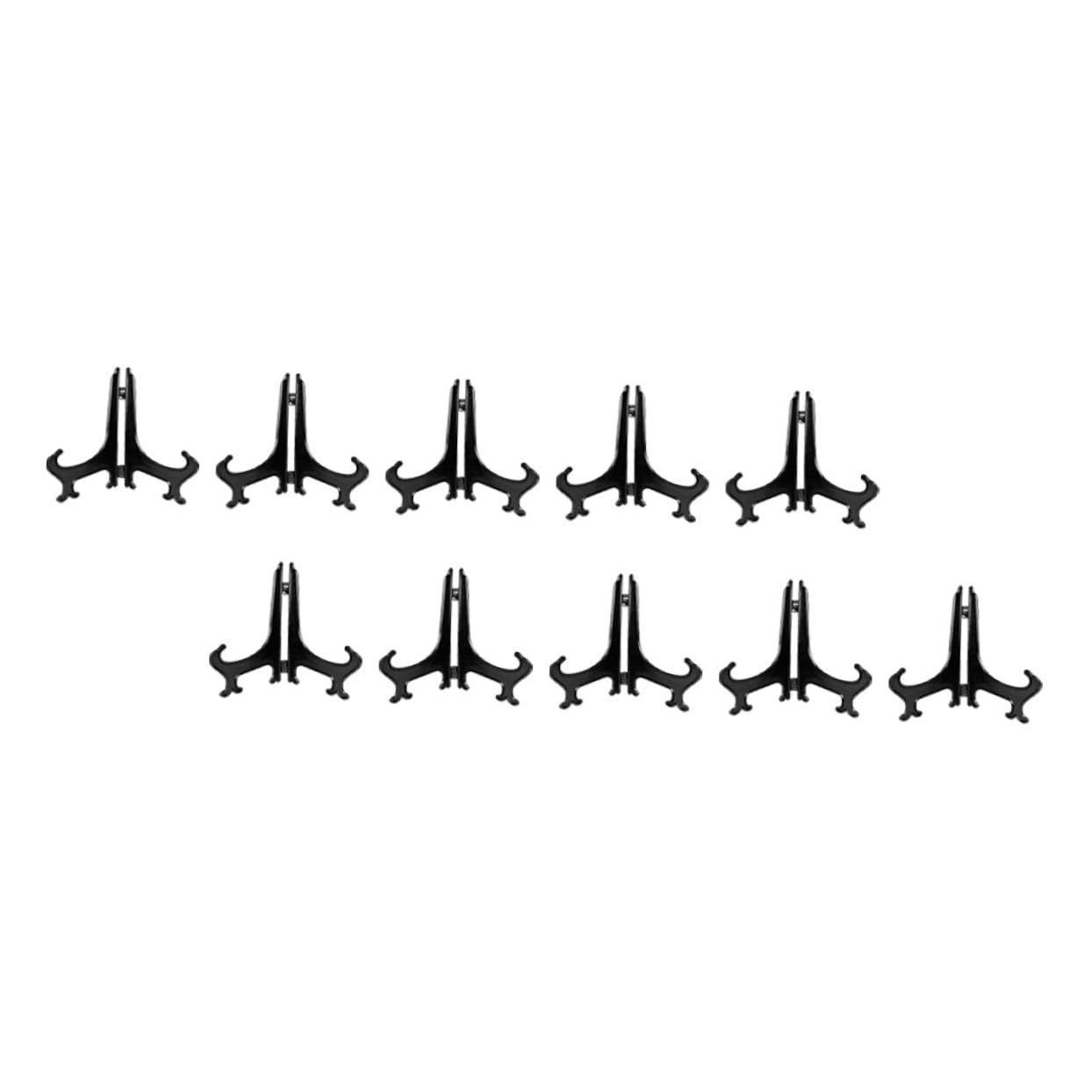 Zerodeko 12pcs Dish Display Stands Multi-functional Plastic Display Stand for Plates Bowls Crafts Easel Holder for Home Kitchen Living Room Business Use