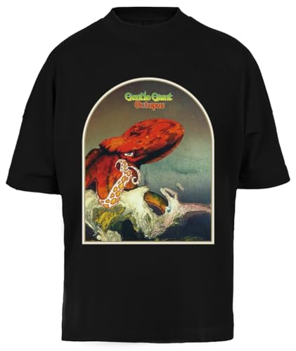 Photo de Gentle Giant Merch T-Shirt Oversize Unisexe Noir Baggy Tee