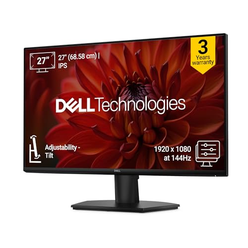 Image of Dell SE2726H 27-Inch Full HD IPS Panel Monitor (Black) Ultra-Thin Bezels, Flicker-Free Display, Comfortview Plus, HDMI & VGA Connectivity - Stylish Design for Home & Office Productivity