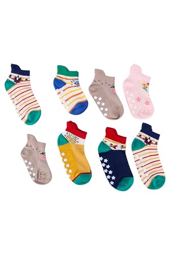 Image of NEOBABY Cotton Anti Slip Grip Socks for Kids Boys & Girls (Assorted Random Designs)
