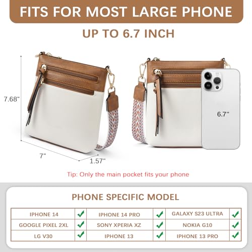 BOSTANTEN Small Crossbody Phone Purses for Women Crossbody Bags Trendy Leather Shoulder Handbag with Card Slots