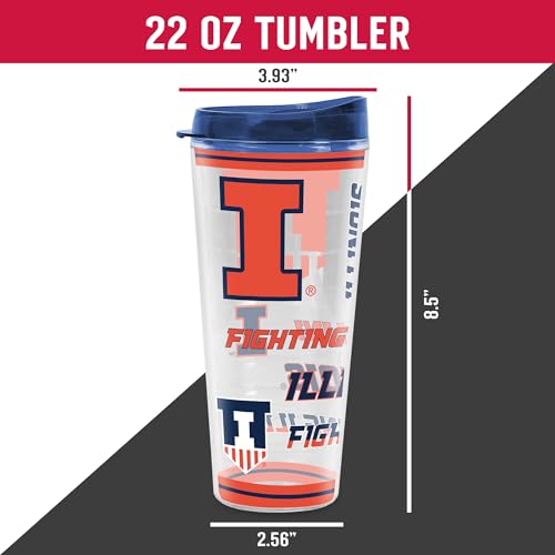 Image of Rico Industries NCAA College Double Wall Mayhem 16oz Or 20oz Tritan Tumbler W Lid