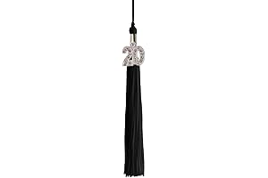 2020 Graduation Tassel with Bling Charm in Chic Black