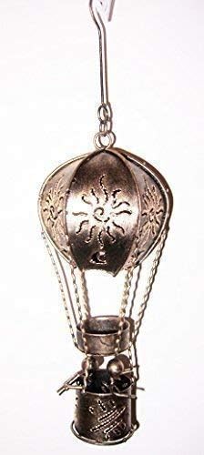 Double Duck Hot air balloon shaped tea-light holder, S - 23 cm high, GOLD finish