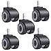 DEDC 5 Pcs roulettes pour Siège de Bureau, roulettes de Chaise de Bureau Silencieux Replacement pour Sols Durs Siège de Travail, 11x22 mm