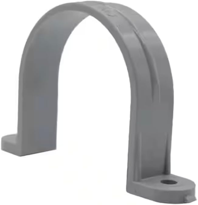 Plastic PVC Conduit Pipe Strap, Grey, 2 Hole, Heavy Duty, UL Listed, Outdoor Rated, for Schedule 40/80 (150, 1/2 Inch)