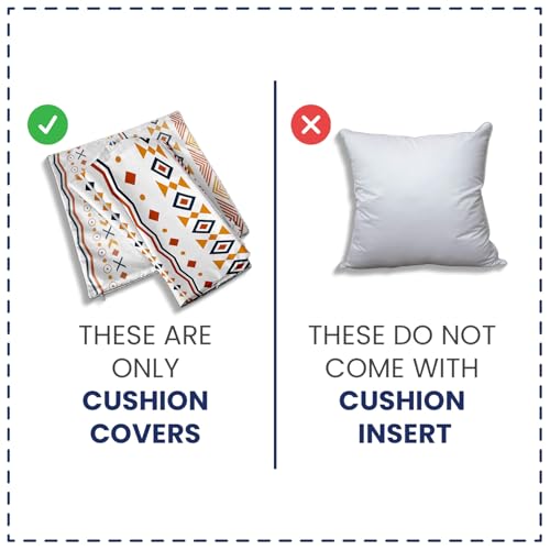 Image of Urban Space Decorative Cotton 250 TC Cushion Cover Set Of 5, 16 Inch X 16 Inch Cushion Covers For Sofa, Bedroom, Living Room (Cushion Cover 40Cm X 40Cm, Set Of 5, Liberty Blue)