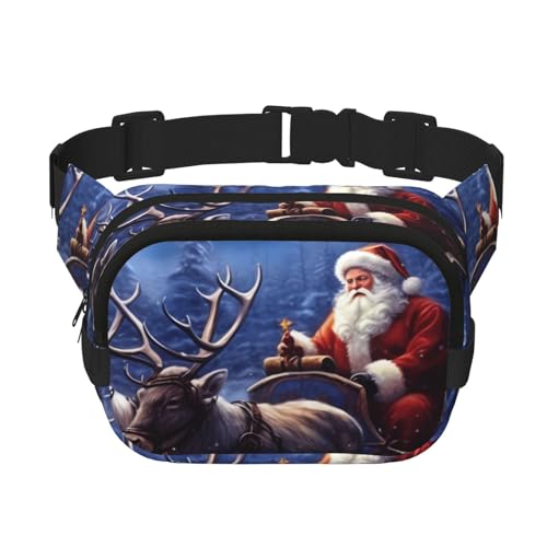 Sac banane pour homme et femme motif Père Noël et cerf, une idée cadeau originale