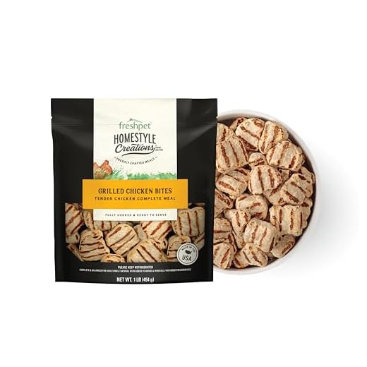 Freshpet Fresh Dog Food, Homestyle Creations Grilled Chicken Bites, Tender Chicken Complete Meal, 1lb