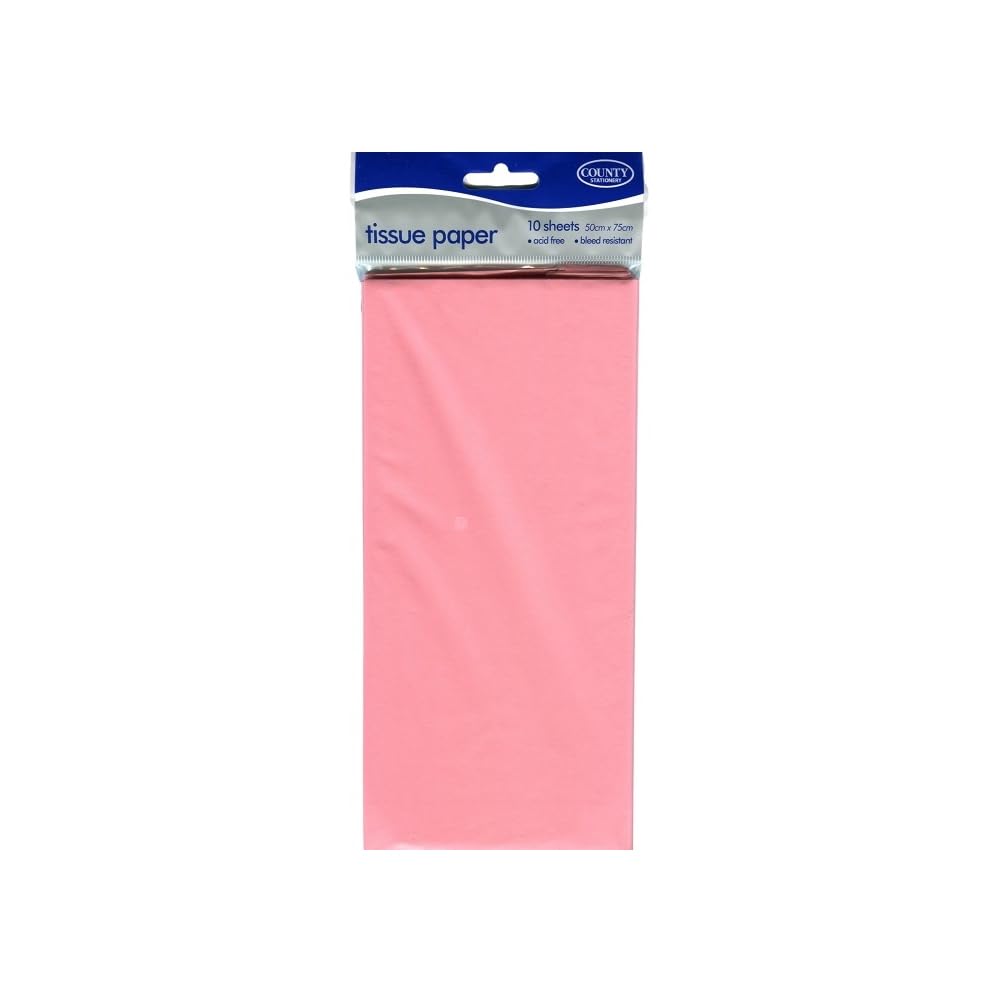 TISSUE PAPER SIZE 50 CM X 75 CM PACK OF 10 SHEETS - COLOUR PINK