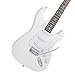 Ashthorpe 39-Inch Electric Guitar (White-White), Full-Size Guitar Kit with Padded Gig Bag, Tremolo Bar, Strap, Strings, Cable, Cloth, Picks