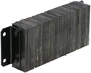 Vestil 1024-4.5 Horizontal Laminated Dock Bumper, Fabric Reinforced Rubber, Rectangular, 4 Holes, 10"