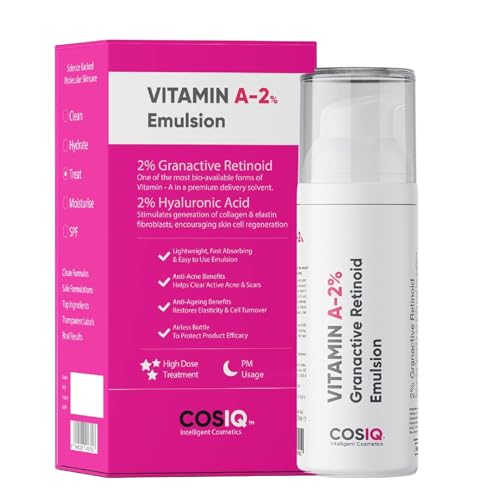 2% Vitamin A Granactive Retinoid Emulsion Face Serum. | Vit-A Anti Ageing Night Cream Serum. for Wrinkles, Fine Lines & Acne | For Women & Men | 30ml