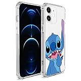 MCCAIE iPhone 11case Compatible with Women,iPhone 11case Cute Cartoon Stitch Character Soft TPU Case