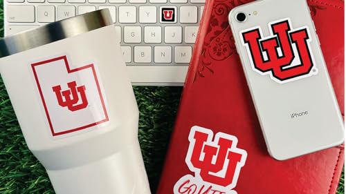 Image of University of Utah Decals Utah Utes Stickers Car Water Bottle Laptop 14 Pc