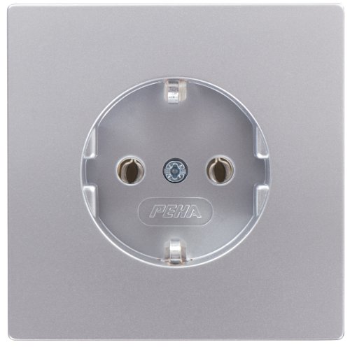 Preisvergleich Produktbild Peha 00314011 Dialog Schuko-Steckdose mit Steckklemmen, alu