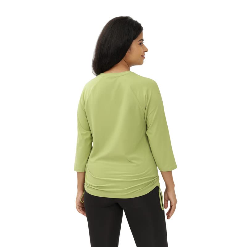 Image of BlissClub Women Modal Sof-Tee | Buttersoft Fabric | Short Sleeves | Round Neck | High-Low Hem | Tops for Women