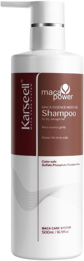 Moisturizing Shampoo Maca essence Sulphate Free Deep Nourishing Shampoo for Dry and Damaged Hair 500ml