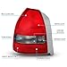 AmeriLite Replacement Rear Brake Taillights Red Smoke Pair For 96-00 Honda Civic 3Dr Hatchback - Passenger and Driver Side