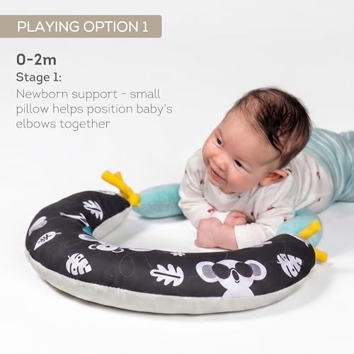 Image of Taf Toys 2-in-1 Tummy Time Support Toy for Newborns & Infants, Soft Panda Support Toy with High-Contrast Crinkle, Baby Development Toy for Neck & Arm Support, Sensory Activity Mat 0-6M
