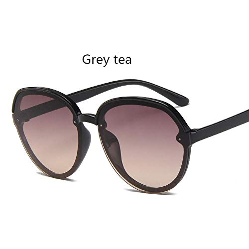 Preisvergleich Produktbild Sonnenbrille Classic Fashion Square Kunststoff Sonnenbrille Männer Und Frauen Retro Mode Sonnenbrille Big Frame Retro Outdoor Sonnenbrille-Gray_Tea
