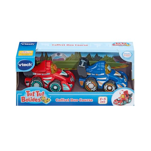 VTech - Tut Tut Bolides Coffret Duo Course - 2 Voitures Enfant, Louis Roi du Rallye et Tom Pro du Podium - Jouets Interactifs à Collectionner - Cadeau Enfant de 1 an à...