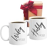 Gift for Husband and Wife Coffee Mug, 2023 Hubby Wifey Mug Wedding Gift, Mr and Mrs, Bridal Shower G