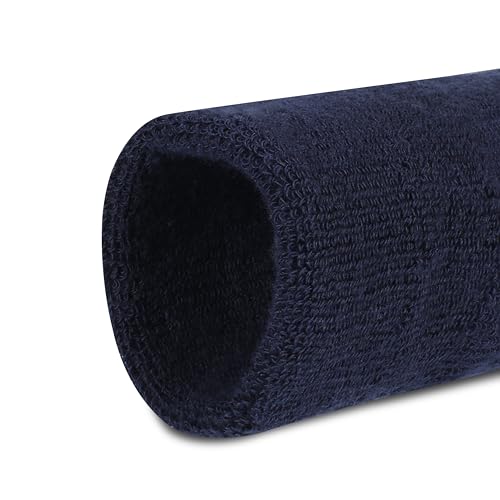 Image of Nivia Sweatband for Men & Women, Wristbands for Tennis, Basketball, Running, Sweat Band for Gym & Athletes (Large, Navy)