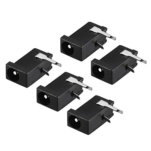uxcell DC-002 conector de alimentación DC 3.5mmx1.3mm 3 pines hembra 5 pcs miniatura 1