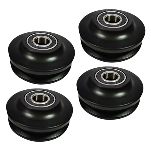 HOMSFOU 4 Piezas De Herrajes Para Puertas Corredizas De Granero Poleas De Riel Para Colgar Ruedas Guía Para Muebles Kit Para Colgar Puertas Corredizas Ruedas Para Riel