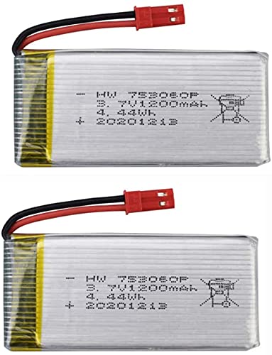 ZYGY 2pcs 3.7V 1200mAh Batería de Litio para SP650 fotografia aérea Drone RC Quadcopter Helicóptero Cover
