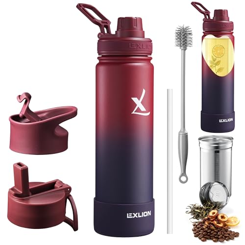 Lexlion Tea Infuser Water Bottle 22 oz