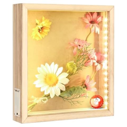 LED Shadow Box Frame for Memorabilia Display Cover